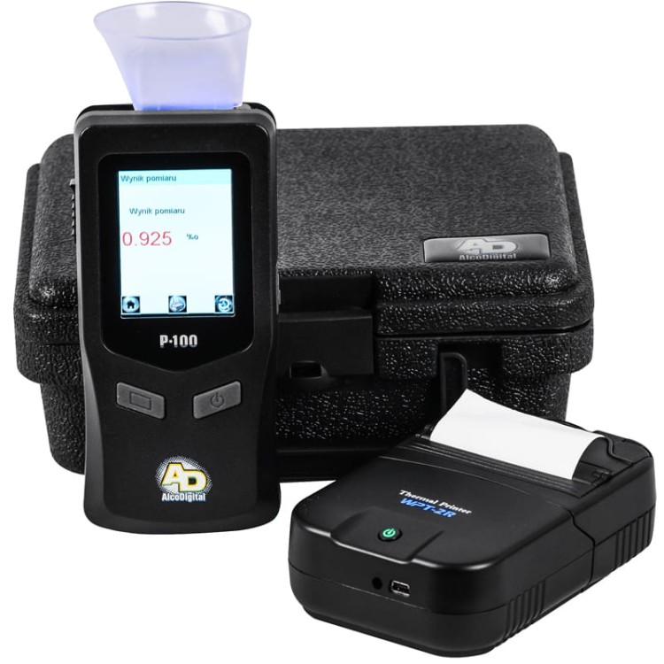Alkomat elektrochemiczny AlcoDigital P 100 z drukarką termiczną.jpg