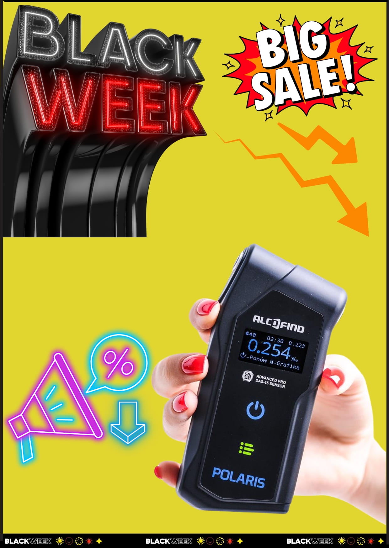 Alkomat AlcoFind Polaris do badania pracowników w ofercie BLACK WEEK
