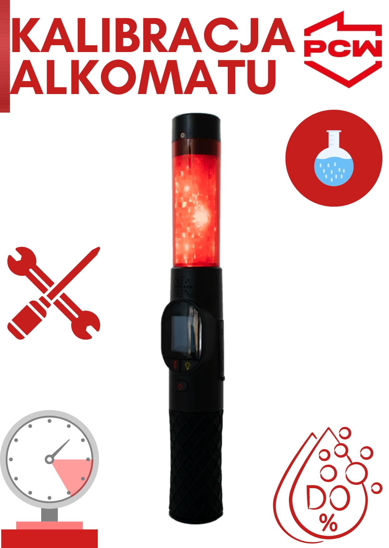 Kalibracja alkomatu AlcoTorch V5 wraz z certyfikatem