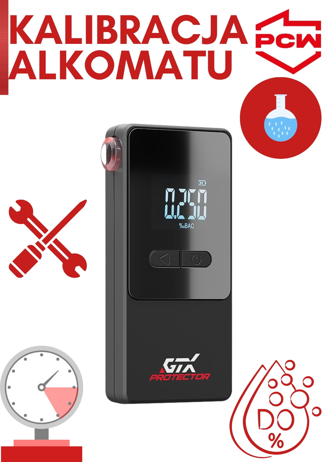 kalibracja alkomatu GTX PROTECTOR w Polskim Centrum Wzorcowania