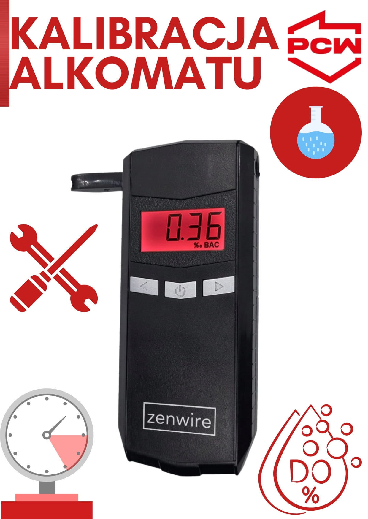 kalibracja alkomatu Zenwire F6500 w Polskim Centrum Wzorcowania