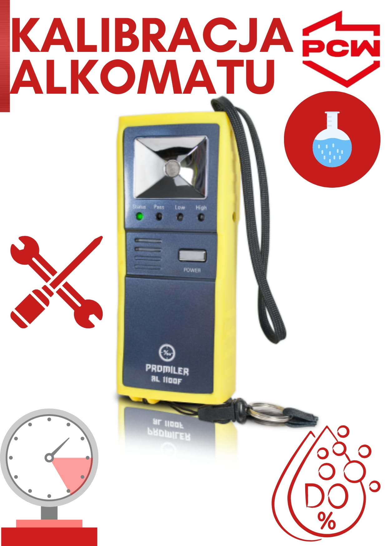 Kalibracja alkomtu AL-1100F producenta Promiler z certyfikatem