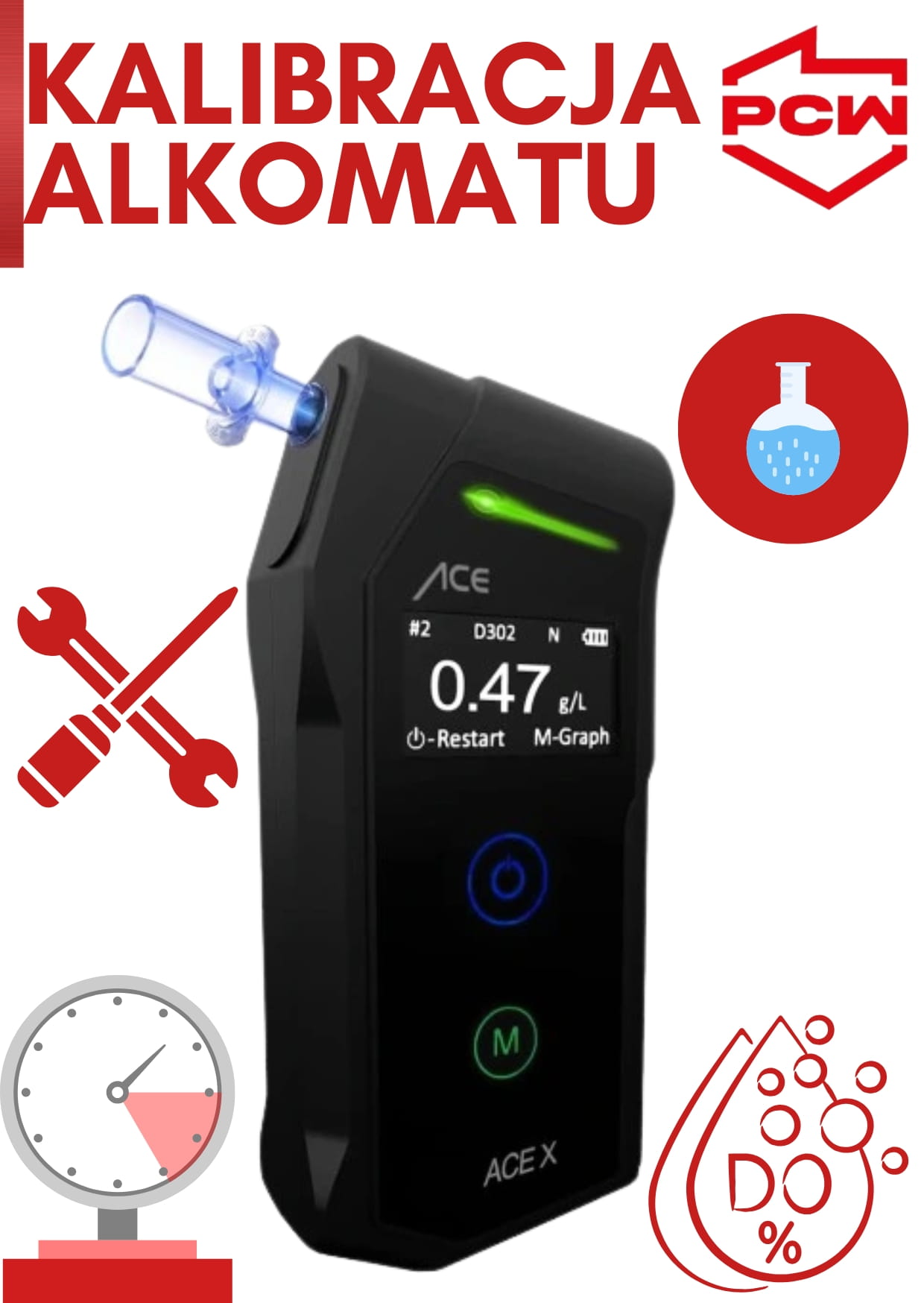Kalibracja alkomatu ACE NEO Alkotester w Polskim Centrum Wzorcowania