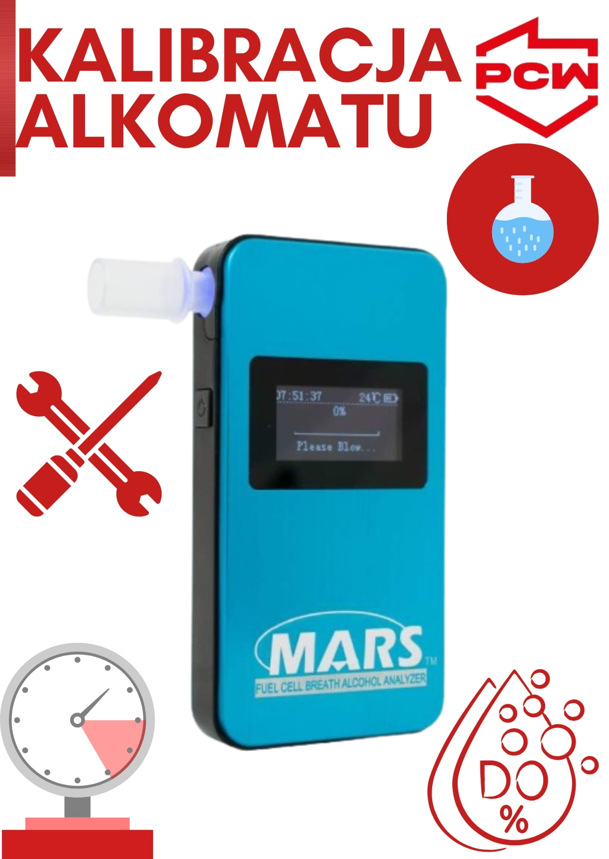 Kalibracja alkomatu AlcoVisor Mark V+