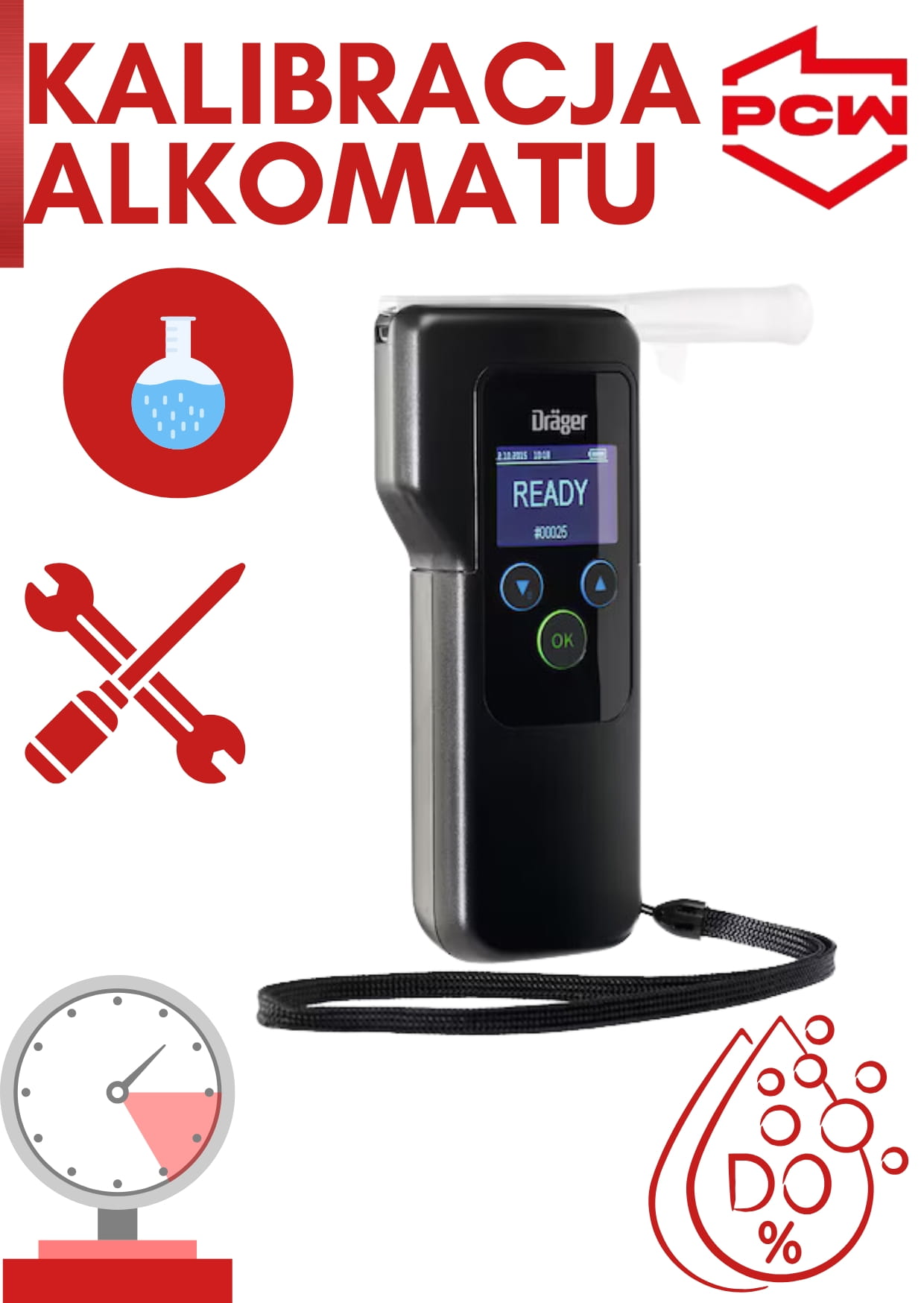 Kalibracja alkomatu DRAGER 6510 + certyfikat adiustacji