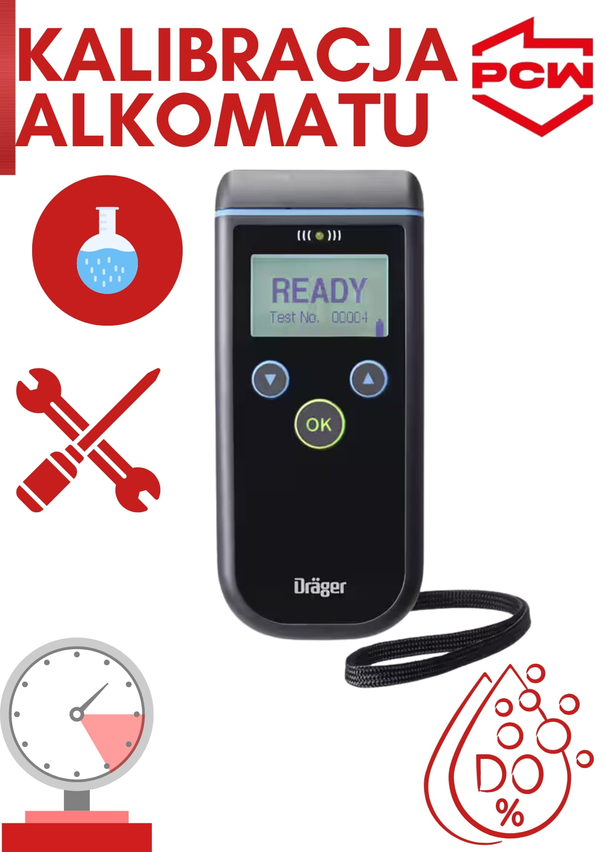 Kalibracja alkomatu DRAGER model 7410 + certyfikat adiustacji